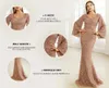 Robes décontractées 2024 Fashion V Neck Wrap Sequins Sequins Robe Gold Mid Taile Flare Maneves Long Night for Women Elegant Party