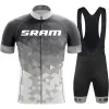 Ensembles 2023 Sram Cycling Bib Shorts Men's Men Mountain Bike Jersey Summer Terle Racing Bicycle Vêtements Sports Quickdry Sports