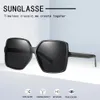 Schwarzes quadratisches übergroßes Sonnenbrand Big Frame Bunte Sonnenbrille Weibchen Mirror Unisex Gradient Hip Hop Shades 240426