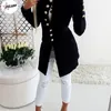 Giacche da donna Pulabo Spring Winter Women Women Single Solid Solid Office Female Long Coat Office complessivo Lady Fashion Botton Wear