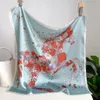 70x70cm Prosty projektant drukowania paska kwiatowy jedwabny pałąk dla kobiet mody Mały kwadratowy uchwyt szaliki Paris na ramię Tote Bagaż wstążki