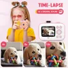 Cámaras digitales Cámara infantil Impresión Instantánea Instantáneo de 24MP/2.7K con un juguete de niña de 16x Zoom Po Girl