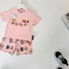 Trendy brand baby toddler set new short sleeved for boys girls newborn baby clothes sets fashion kids T-shirt shorts 66-100CM CSD2404303
