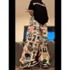 American Hand-painted Colorful Graffiti Straight Casual Pants for Men and Women Loose Wide Leg cargo pants