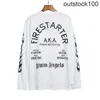 High end designer clothes for Paa Anggles Tide flame letter long sleeve t-shirt mens womens BF loose bottomed shirt With 1:1 original labels