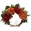 Dekorative Blumen Weihnachtsdekorationen für Vordertürkrath Fall Orange Red Hordera Zorn