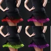 Stage Wear Adult Latin Dance Skirt Women's Two-layer Tassel Practice Short Modern Performance Costume 8colors Fringed