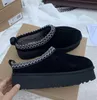 Designerin Tazz Slipper Plattform Frauen Tasman Mini Boots echte Leder Sommer Mode Strand ziehen braune schwarze Frauenschuh 35-43