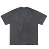 Men's T-Shirts Small pleated design embroidered shirt H240429