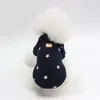 Dog Apparel Five Star Pattern Small Coat Warm Winter Clothes Soft Puppy Coats Jacket Pet Sweatshirt Pomerania Yorkshire Clothing