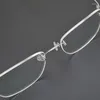 Lunettes de soleil Cadres de Dankark Brand fait à la main Myopie Lunets Men sans vis de vis Femmes Titanium Alloy