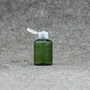 Botellas de almacenamiento 50 ml 100ml 150ml 200ml botella de mascotas verde vacío con tapa de gota jabón líquido cosmético recargable gel de ducha subbottling