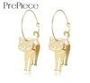 Charm Prepiefe Trendy Pearl Hoop Ohrringe für Frauen Gold Farbe Nachahmung 3d niedliche Tierkatze handgefertigt Mode Schmuck PE14235633687