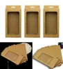 10pcsset Nursuing Decoration With Clear Window Storage Wrapping Brown Paper Wedding Baby Gift Multifunction Packing Box Jewelry5553192