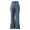 Dames jeans lading broek vrouwen trendy buit tillen denim rechte been Korean streetwear retro broek pantalones de mujer