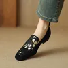 Zapatos casuales para mujeres Patchwork Patchwork Pathwork Flats Spring Autumn Ladies Simple Simple For Woman Sheesuede acogedor mocasines en el tacón plano