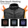 Herrtankstoppar 15 Area uppvärmning Vest Men/Women Casual V-Neck USB Uppvärmd smart kontroll Temperaturjacka Cotton Coat Winter Hunting