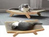 Houten kat scratcher schraper afneembare lounge bed 3 in 1 krabpaal voor katten training slijpkeurende klauw speelgoed kat krasbord 27208678