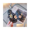 Slipper Girls Slippers Summer Kids Sweet Princess Chaussures Elegant Floral Beach Sandals Enfant Soft Bottom non-glisser Drop Drop Lipt B DH0PR