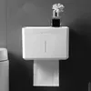 4 مربع أنسجة بلاستيكية مع حالة مقاومة للماء متعددة الوظائف مخزنة مثبتة على الحائط المطبخ المطبخ وأدوات الحمام