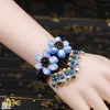 Yunnan Ethnic Ethnic Blue tinte tinte tinte in tessuto bracciale dalijiang Fiori a mano più opzioni tra cui scegliere