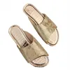 Slippers Open Toe Bling Women Flats Sandals Summer New Designer Slingback Flip Flops Fashion Beach Slides H240430