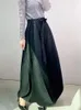 Frauenhose Miyake Plissee Plus -Größe Weitbein Frauen 2024 Korean Mode Original Design High Taille Doppelschicht mit Gürtel