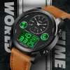 SKMEI Digital Sport Men Watches Brand Chrono Countdown Stopwatch Luxury Electronic LED Military Waterproof Wristwatch Relogio 240428