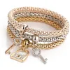 Bracelets de charme bracelets de charme 3 Couleur / ensemble arbre de vie Femmes Crystal Crown Symbole Elephant Key Lock Brow Bracelet Bracelet pour moi dhx2h