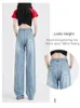 Jeans pour femmes harajuku grunge vintage basse taille de cargaison