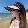 Chapeaux à bord large femmes chapeau d'été double couche respirante