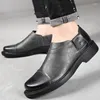 Casual Shoes Spring Autumn Vintage Work Men High Quality Business Tooling Dress Loafers Breattable Slip-On Luxury