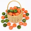 Decorative Flowers 25/50Pcs Mini Artificial Pumpkin Fake Simulation Food Vegetable Halloween Props DIY Crafts For Home Supply