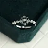 Band Rings Retro mens black zircon RSsquare crystal small stone wedding silver engagement ring J240429