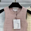 Damen -T -Shirt -Designer 2024 Frühjahr New Age Reducing Girl Style Elastic Slim Fit Wrinkle Strick Camisole