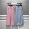 Damesbroeken Capris Designer Brand Spring/Summer Nieuwe Pra Fashion Age Reduce Casual Style Losse en veelzijdige geborduurde trekkoord Elastische rechte been VR61