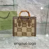 Designer Diana Totes Bag Women Luxurys Bambu Tygväskor Mens Shoppingväskor Handväskor Crossbody Shoulder Bag Wallet Clutch Woman Purse 2212211d 9875