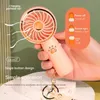 Fani elektryczne Nowy letni mini fan uroczy kreskówka przenośna ładowanie USB Handheld Student Fan Outdoor D240429