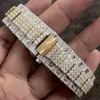 Benutzerdefinierte Männer Frauen High-End-Marke Full Diamond Watch VVS Moissanite Hip Hop Eced Edelstahl mechanische Uhren aus Edelstahl