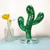 Figurine decorative Decorazioni per sfere specchio riflettente Ornamenti cactus Forniture per decorazioni artigianali per i notturni festival