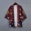 Etniska kläder japanska kimono kvinnor cardigan sommar yukata man hajuku kawaii blus casual streetwear tops