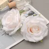 30 pcslot 9cm10cm grote kunstmatige witte roos zijden bloemkoppen diy bruiloft decoratie krans plakboekje nepbloemen 240429