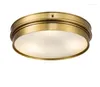 Ceiling Lights Brass Vintage LED Modern Light Lamp Home Lighting Living Room Lustre Flush Mount Luminaire Plafonnier