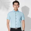 Męskie koszulki plus rozmiar 8xl 7xl 6xl Summer Mens Shirt krótkie rękawy moda solidna gładka koszula męska Formalna firma Biała Camissa Masculinal2405