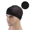 Beanie/Skull Caps新しいユニセックスシルキードームキャップメン用弾性バンドシルキーデュラグバンダナボトムウィッグキャップスパンデックス冷却キャップシルクベースのビーニーボンネットD240429