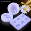 Свечи для лучшей жизни 1pc Прозрачная 3D Daisy Candle Мягкая силиконовая плесень для восковой подвесной формы украшения цветочного мыла Ароматерапия