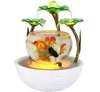 L'eau de table présente une boule à billes de lotus vert fontaine cascade cascade décoration intérieure aquarium humidificateur brouillard