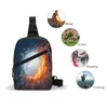 Rucksack Sling -Bag Sport Volleyball Feuerwehrkiste Paket Crossbody zum Fahrradweg Wandern