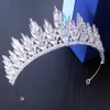 Tiaras Eleganti principessa Eleganti ragazze White Crystal Tiara per donne Regalo per matrimoni Bridal Bride Crown Accessori per abiti per capelli Nuovi Accessori per abiti per capelli