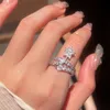 Новая креативная комета Small Fresh Micro Diamond Ring Регулируемые заявления обручальные кольца обручальные кольца для женщин